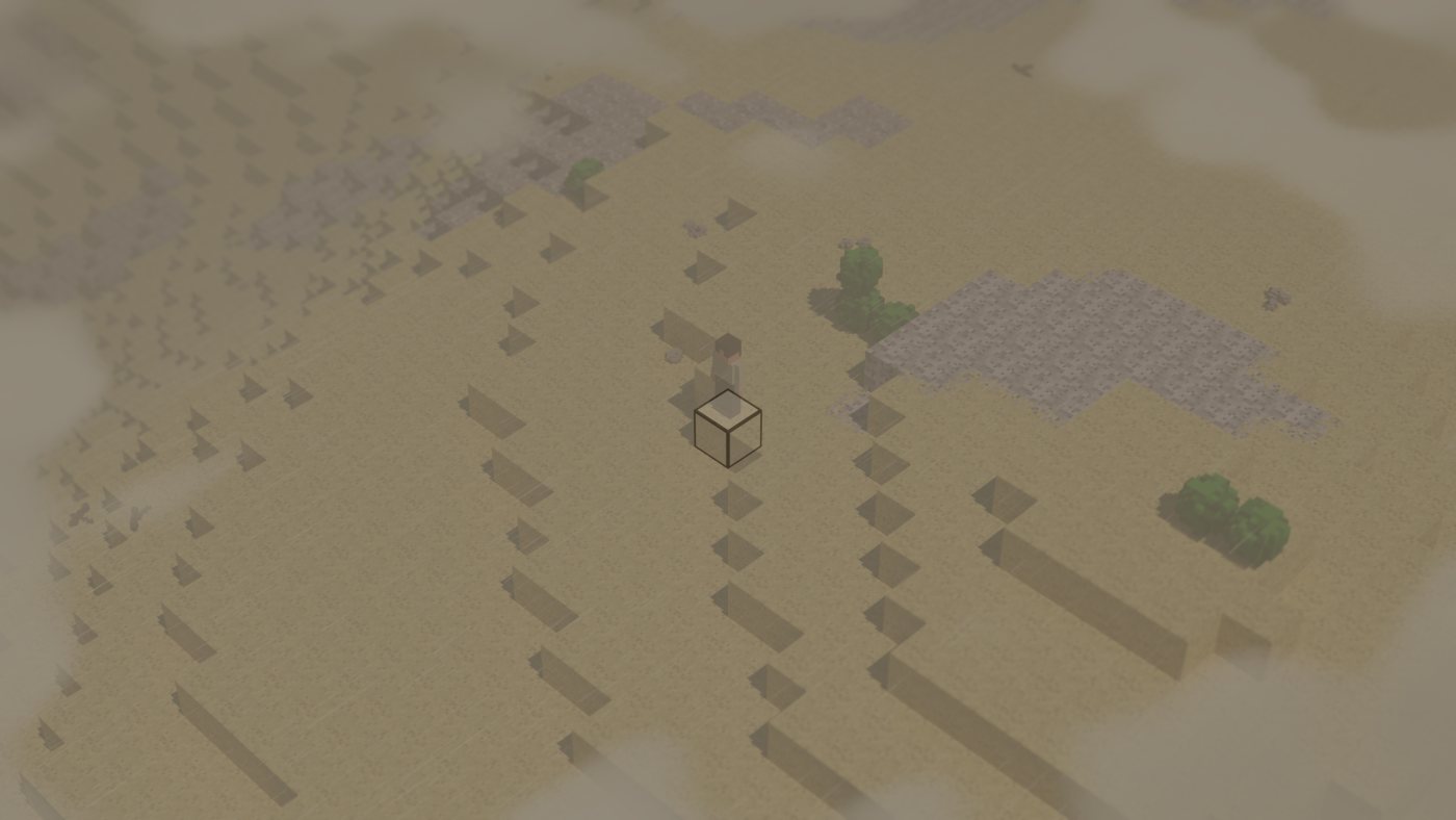 A sandstorm over a desert